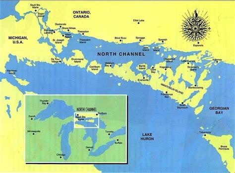 map of north channel ontario.